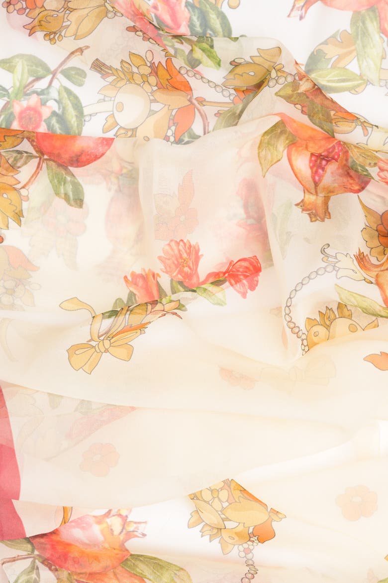 Viviana - Long Silk Scarf for Women, Alternate, color, Rose Petal