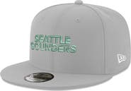 New Era Men's New Era  Gray Seattle Sounders FC  Wordmark 9FIFTY Snapback Hat