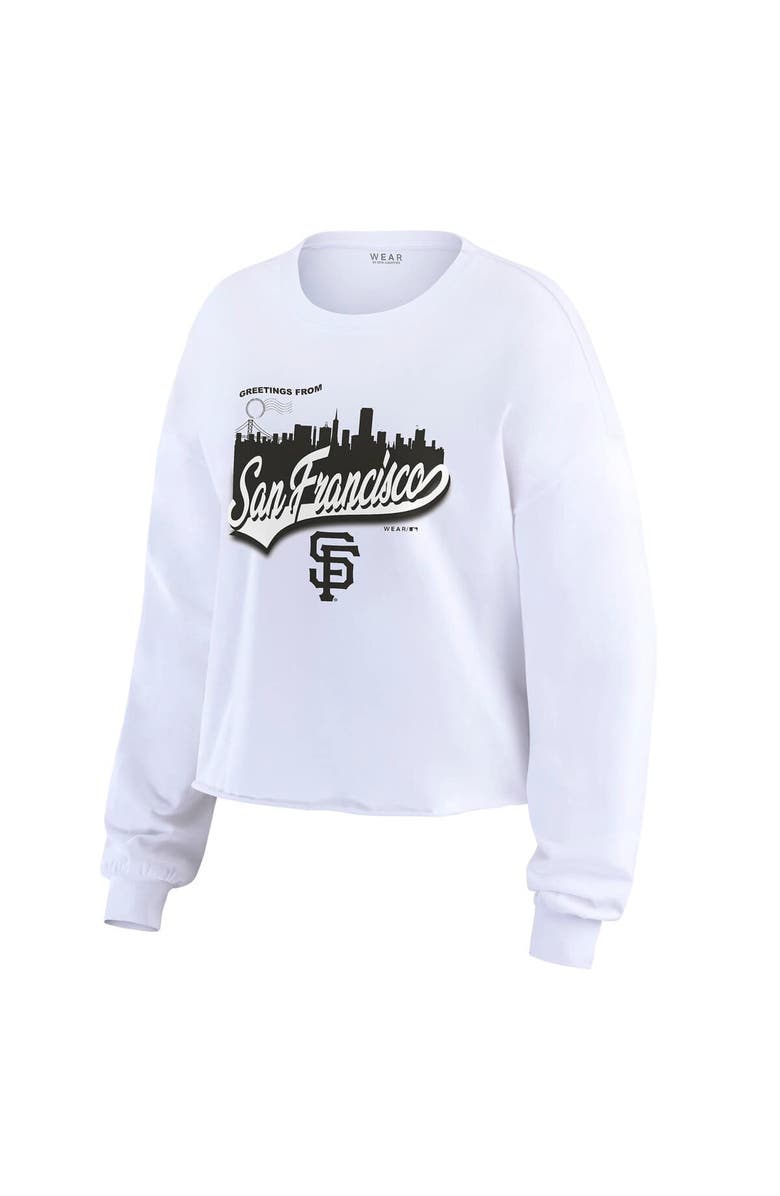 WEAR by Erin Andrews Women's WEAR by Erin Andrews White San Francisco Giants Domestic Postcard Long Sleeve T-Shirt, Alternate, color, White