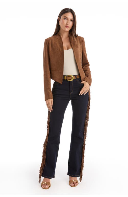 The Noli Shop Ryder Fringe Jean In Purple