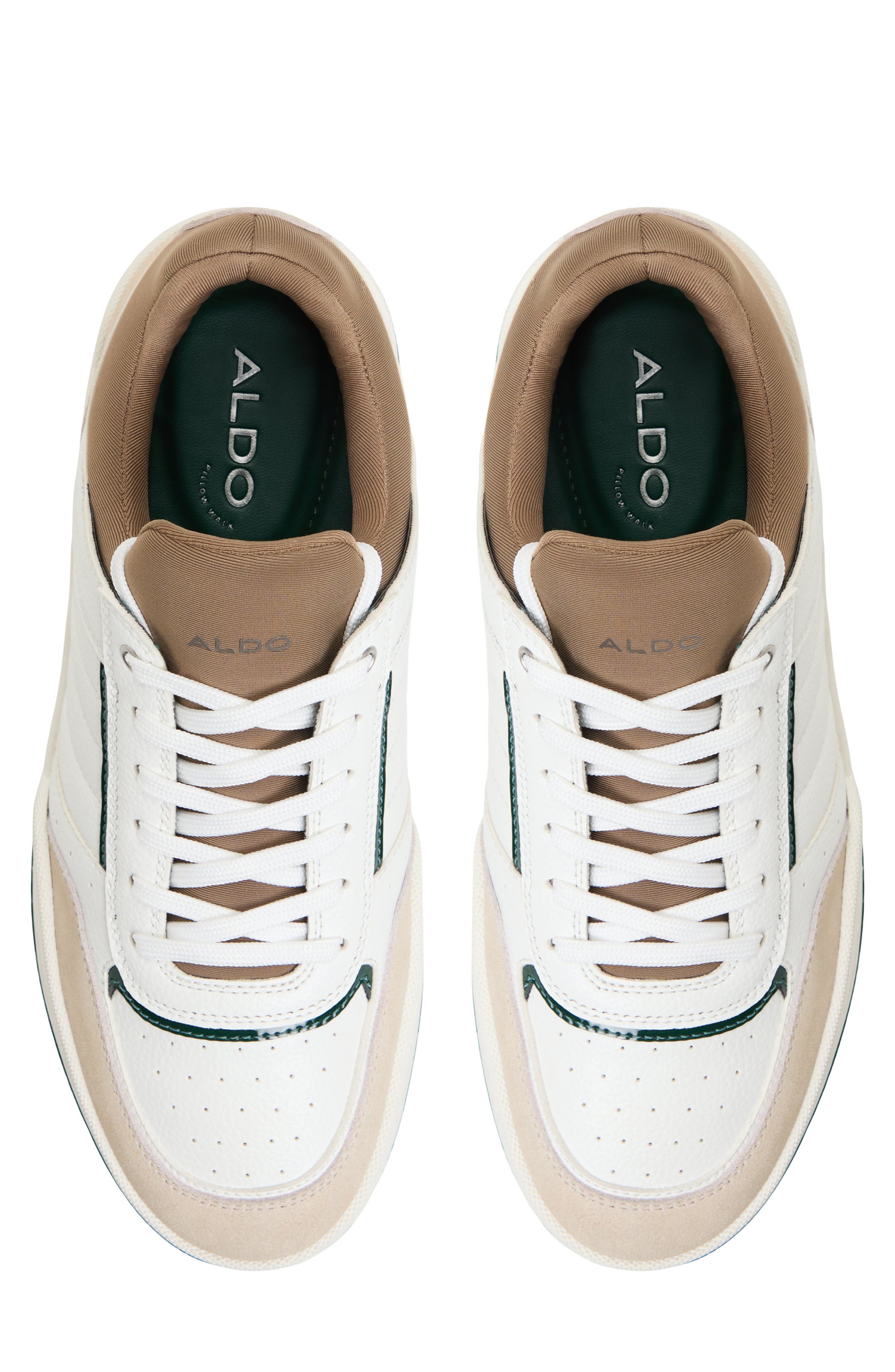 ALDO Mauro Sneaker, Alternate, color, White/ Beige/ Green