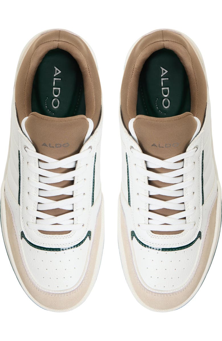 ALDO Mauro Sneaker, Alternate, color, White/ Beige/ Green