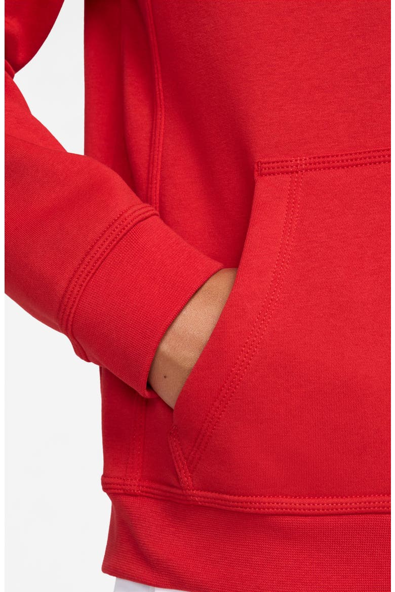 Kids' Club Cotton Blend Hoodie, Alternate, color, UNIVERSITY RED/ WHITE