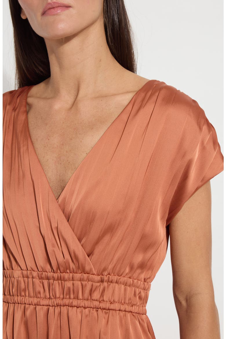 Maite Packable Pleated Maxi Dress, Alternate, color, SAFFRON