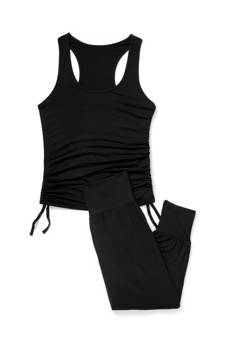 Jayden Pajama Tank & Pant Set, Alternate, color, Black