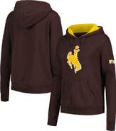 STADIUM ATHLETIC Women's Stadium Athletic Brown Wyoming Cowboys Big Logo Pullover Hoodie