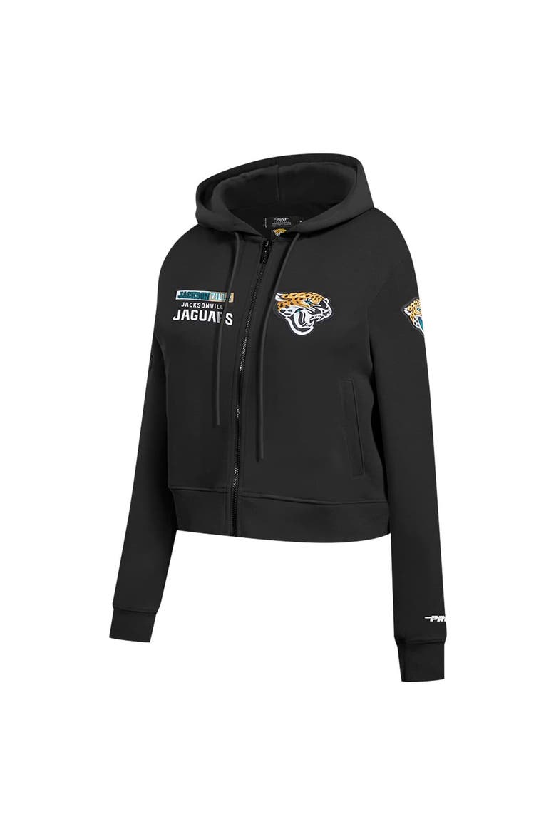 Women's Pro Standard Black Jacksonville Jaguars Split Logo Full-Zip Hoodie, Alternate, color, Black