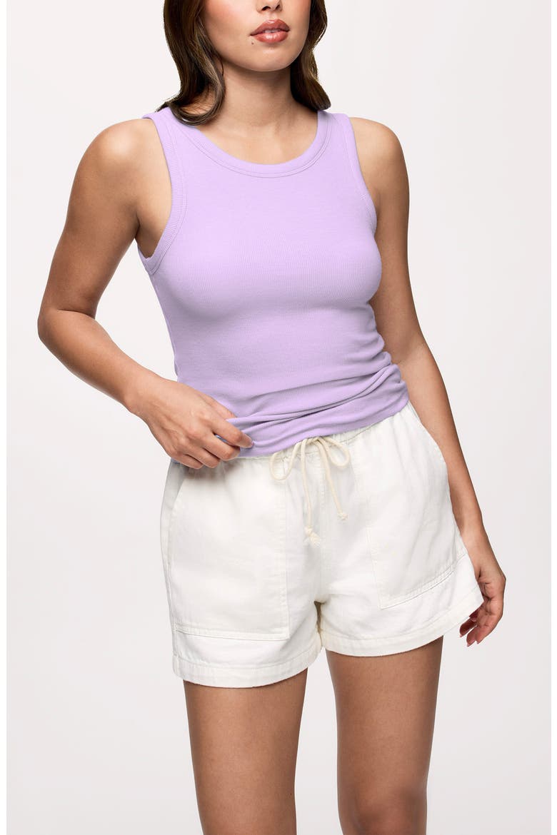 Slinky Rib Knit Stretch Modal Jersey Tank, Alternate, color, ORCHID