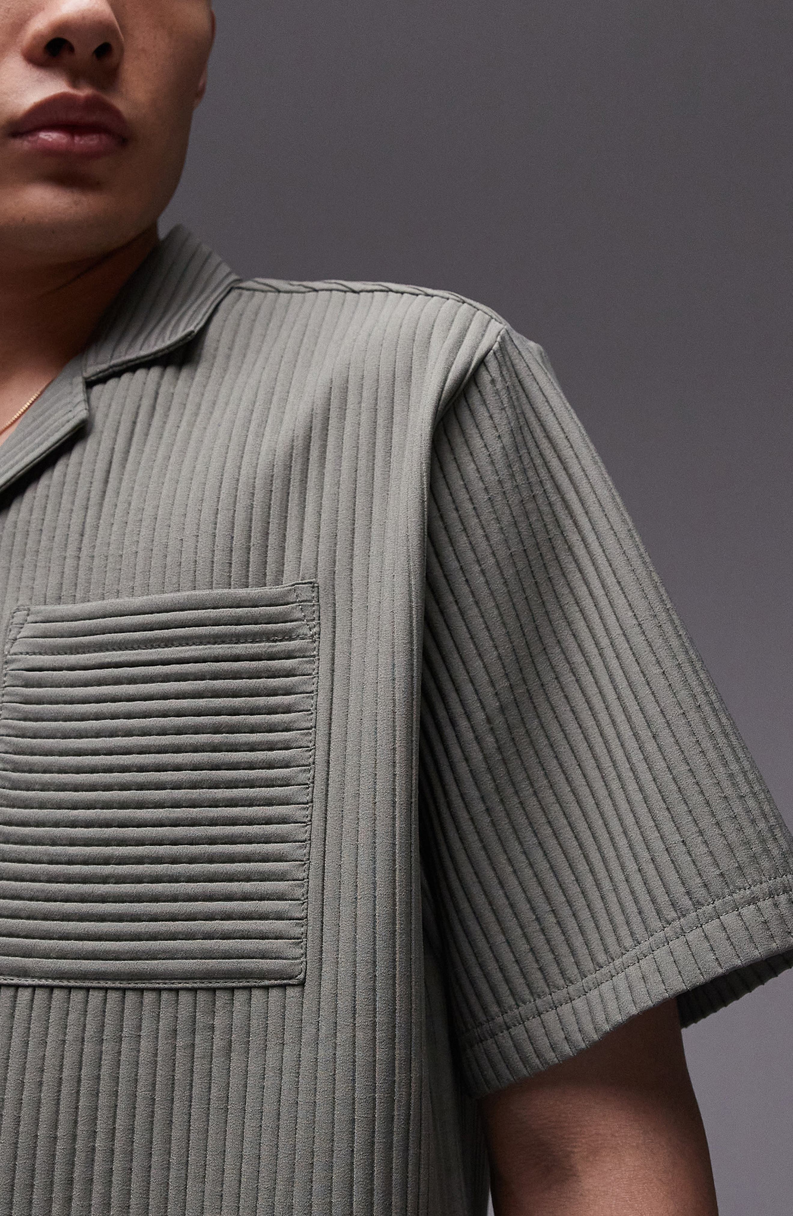 Ottoman Knit Camp Shirt - image 2