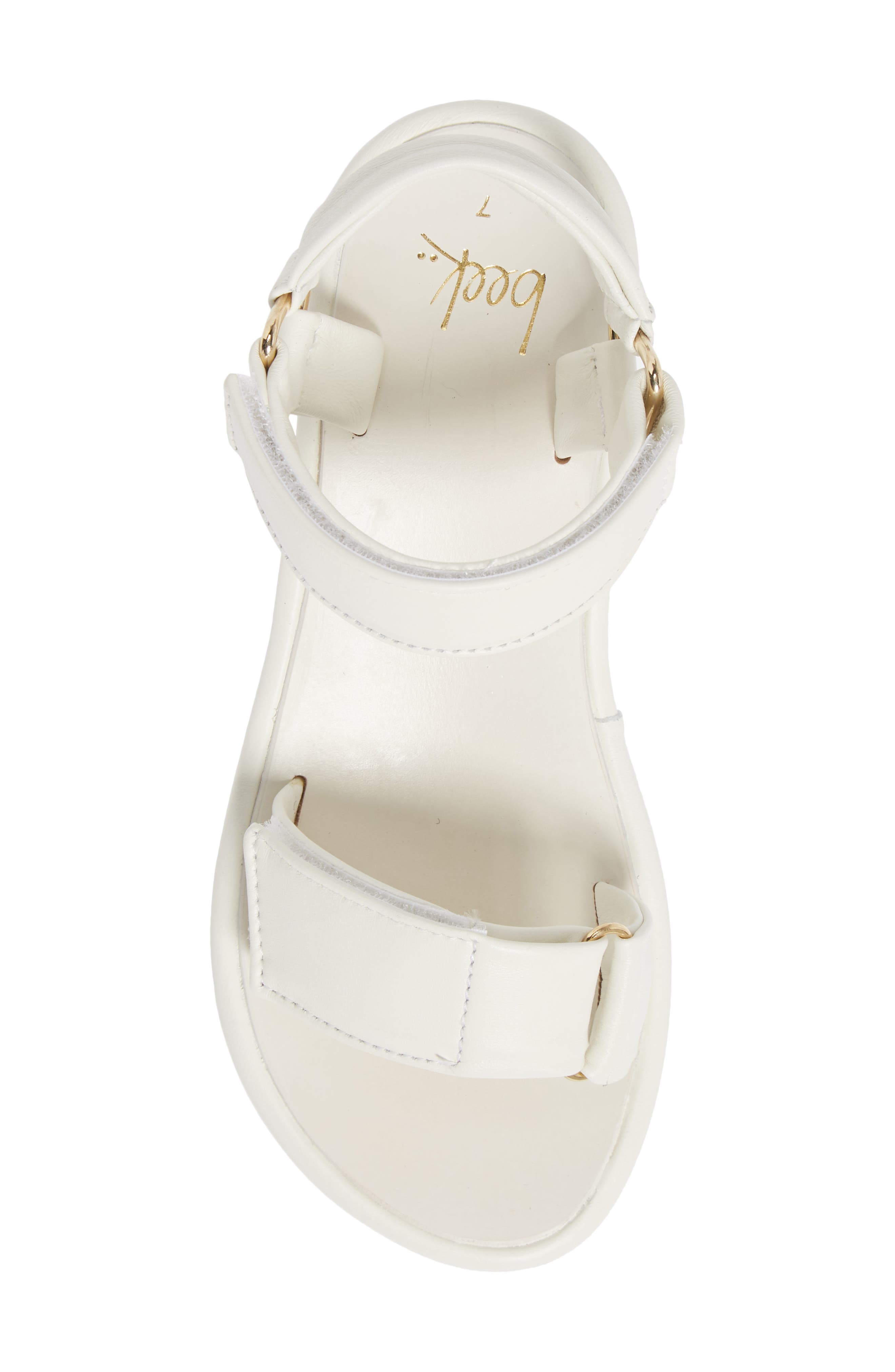 Roo Wedge Sandal, Alternate, color, WHITE