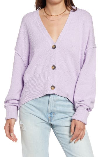 Free People Found My Friend Cardigan In Frozen Grape