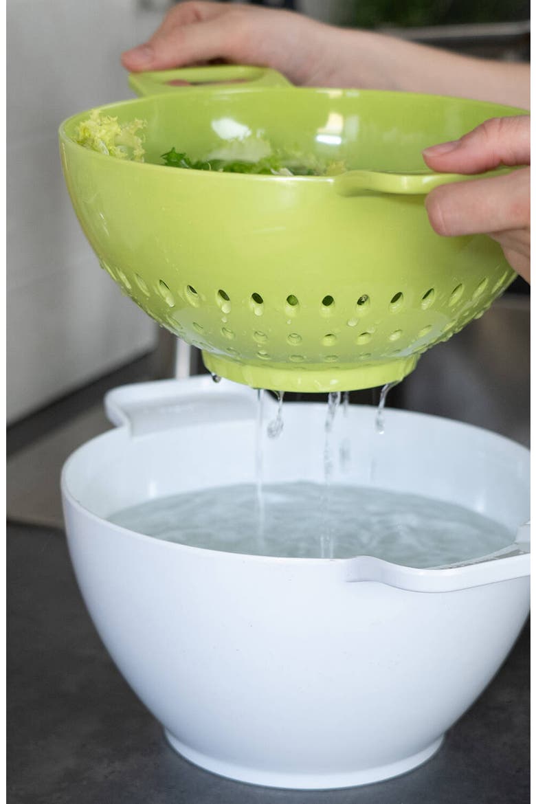 Large Duo Rinse Serving Bowl, Alternate, color, WHITE