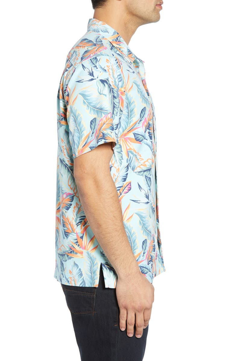 Tommy Bahama Break Wave Fronds Silk Blend Sport Shirt, Alternate, color, 