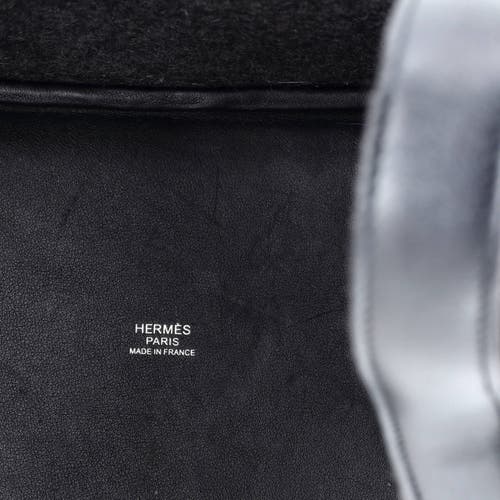Pre-owned Hermes Hermes Picotin Lock Bag Felt With Leather Pm In Gray