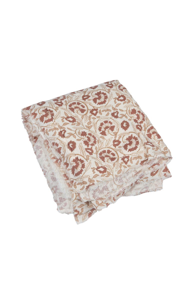 Woven Cotton and Throw Blanket, Main, color, Beige