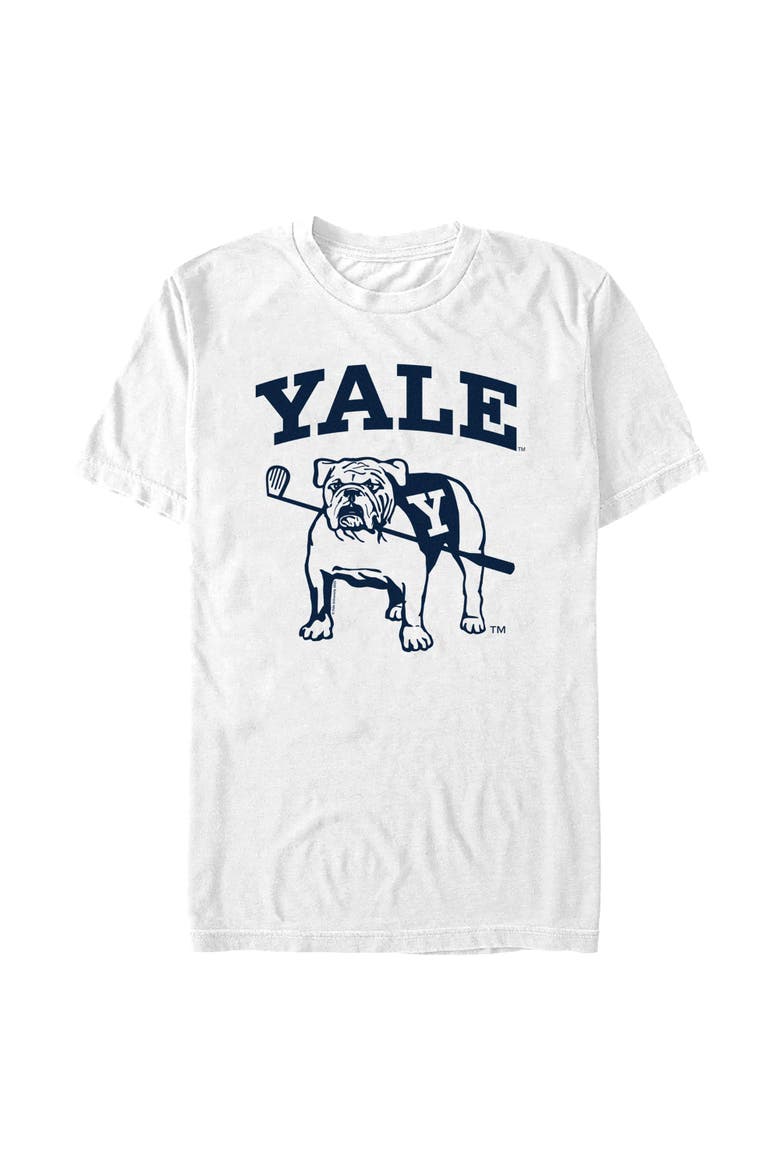 Men's Yale University Handsome Dan Team Golf  Graphic T-Shirt, Main, color, White