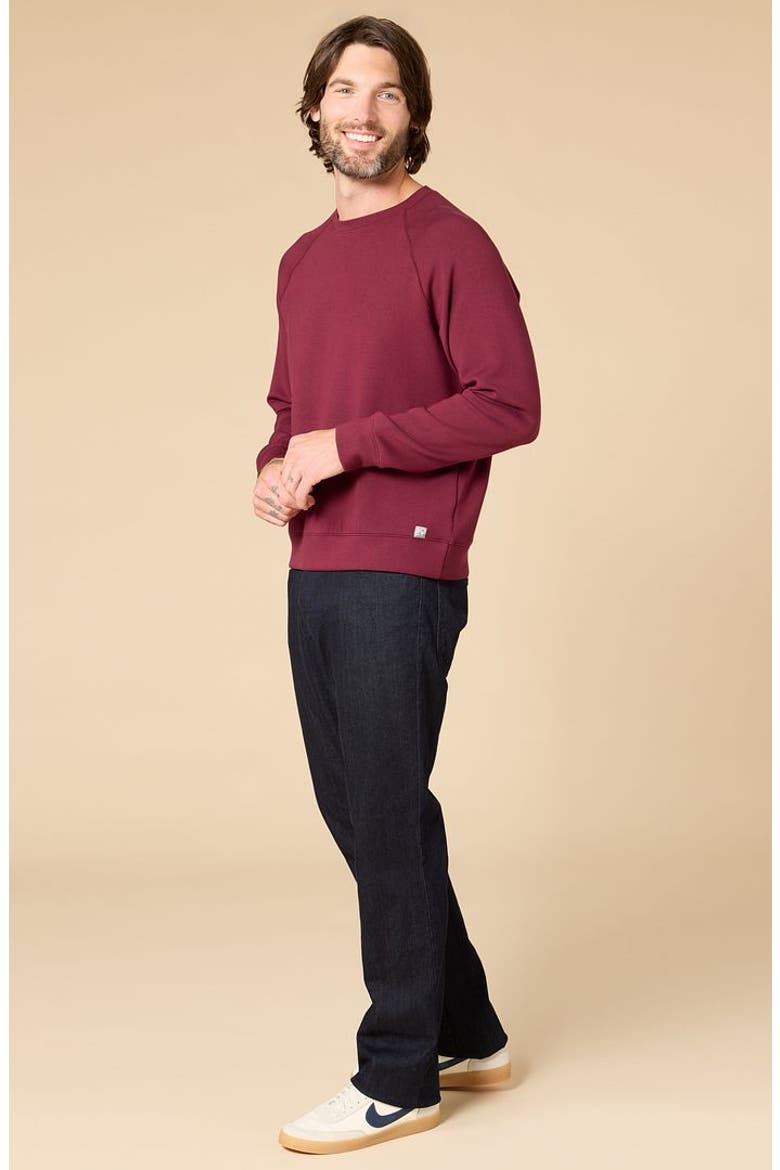 Men's DreamTech Athleisure Raglan Crew Neck, Alternate, color, Cherry Cola