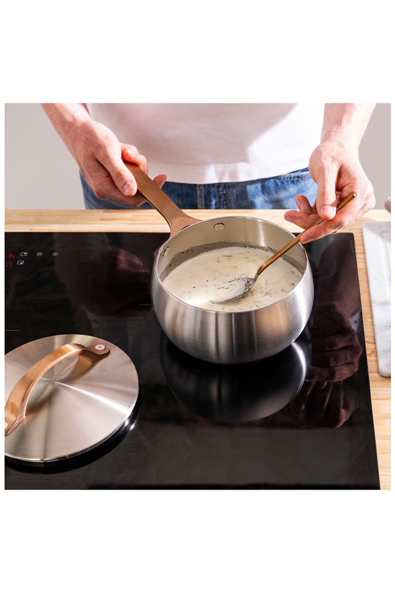 Belly Tri-Ply Stainless Steel 5-Piece Cookware Set, Alternate, color, WARM BLUSH