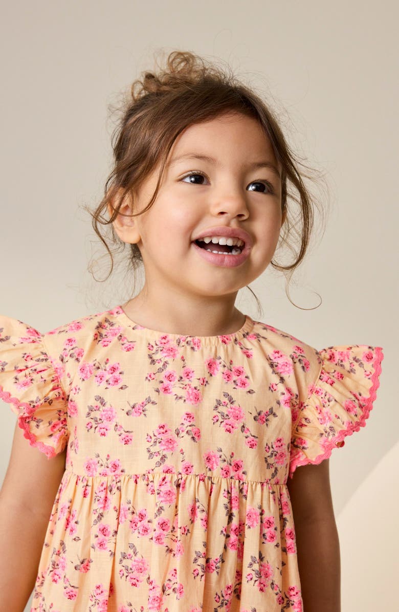NEXT Kids' Ditsy Cotton Dress, Alternate, color, Yellow