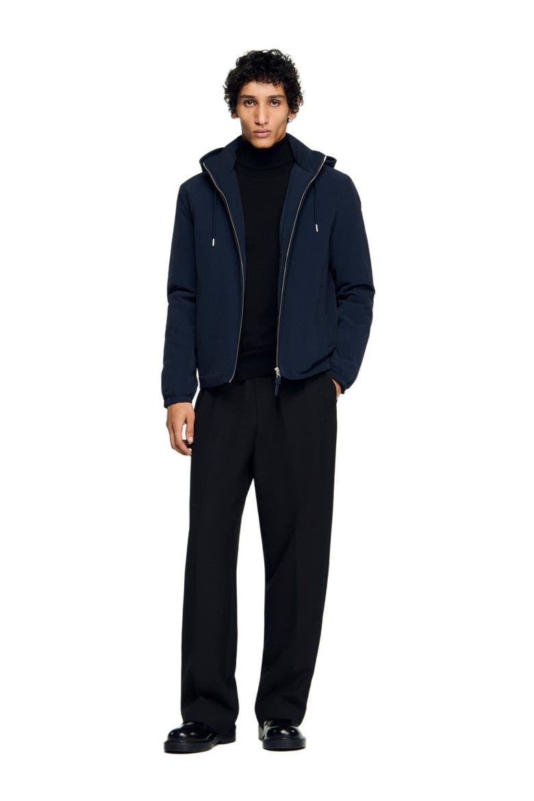 Hooded zip-up jacket, Alternate, color, Midnight blue