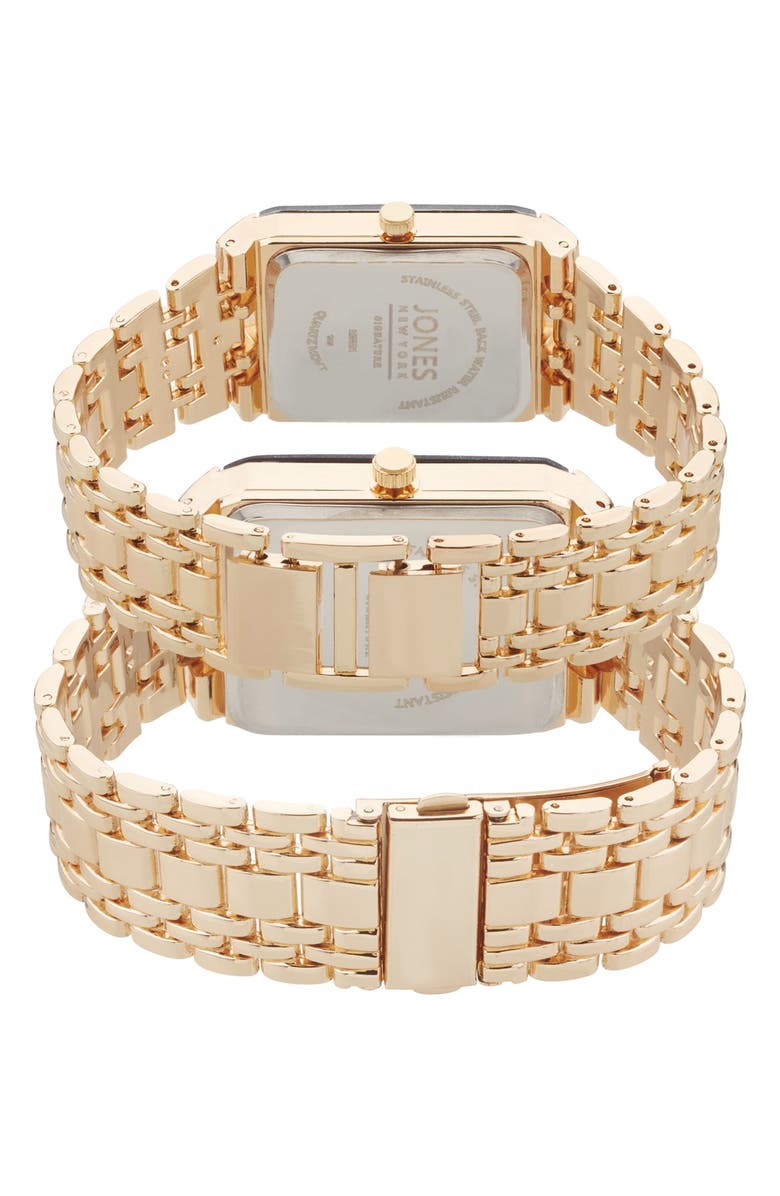 I TOUCH Set of 2 Diamond Bracelet Strap Watches, 40mm & 32mm, Alternate, color, Gold
