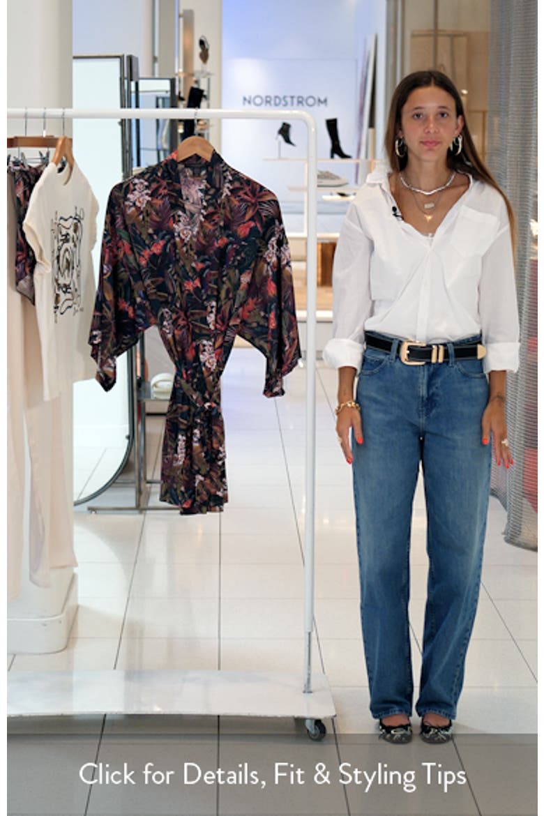 Print Satin Robe video