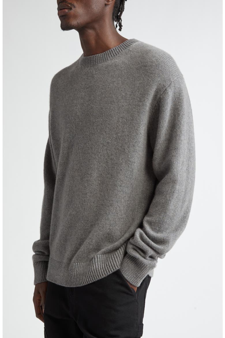 Gender Inclusive Simple Cashmere Sweater, Alternate, color, LIGHT GREY