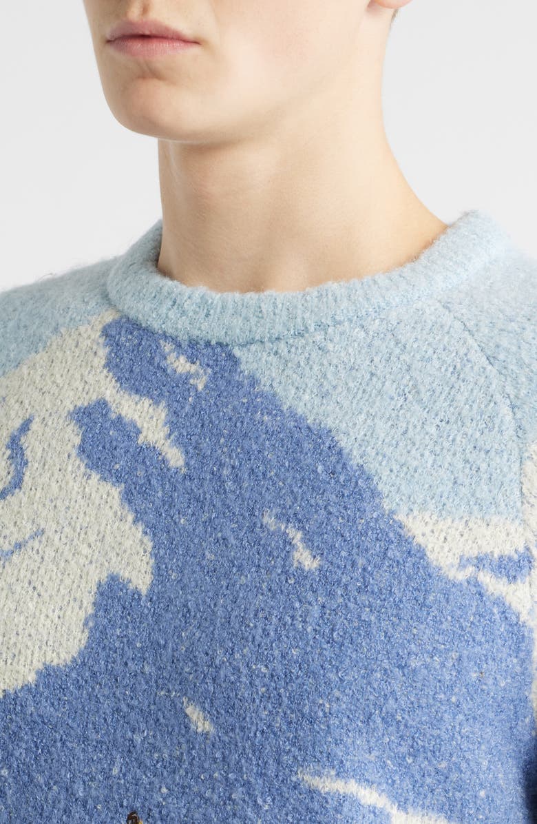 MAVRANS Ski Jacquard Crewneck Sweater, Alternate, color, Blue