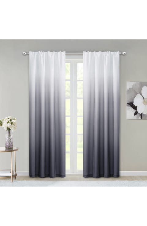 Shades Set of 2 Ombré Blackout Panel Curtains