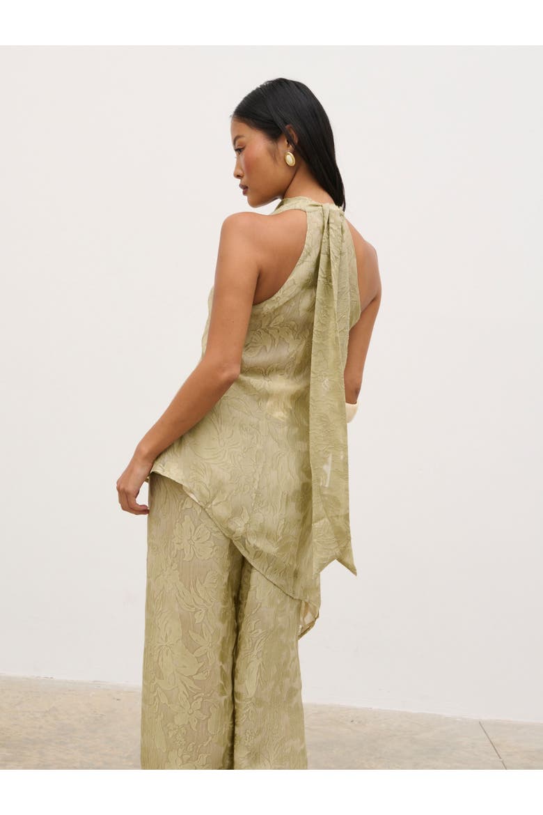 Inca Asymmetric Cowl Neck Top, Alternate, color, Olive Floral