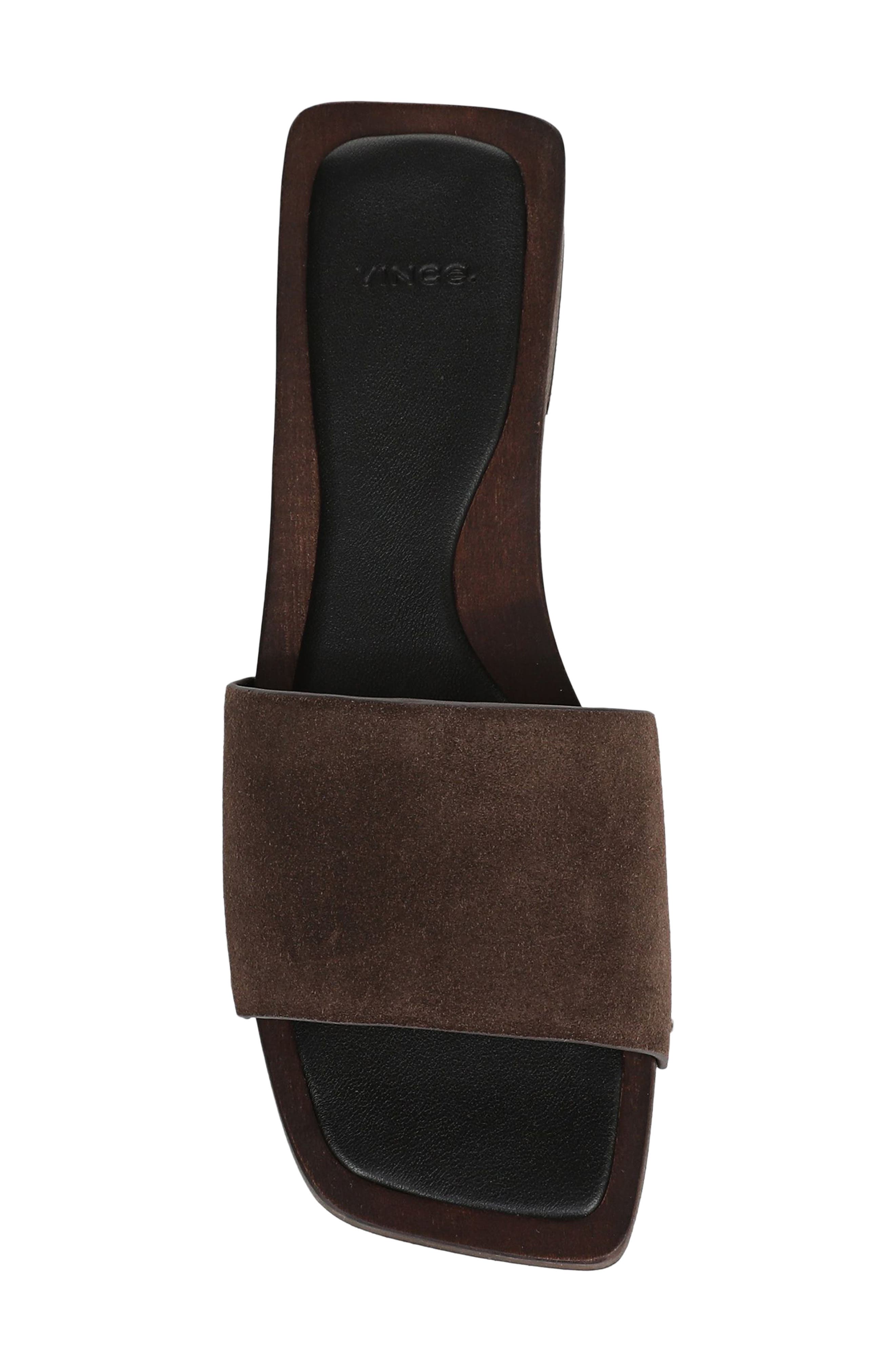 Vince Barbara Slide Sandal, Alternate, color, Dark Mocha