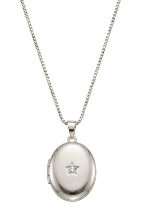 Oval Locket Pendant Necklace