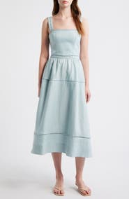 Reformation Everett Linen Midi Sundress