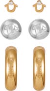 True Religion Two-Tone 3-Pack Assorted Earrings