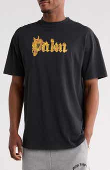 Palm Angels Logo Graphic Cotton T-Shirt