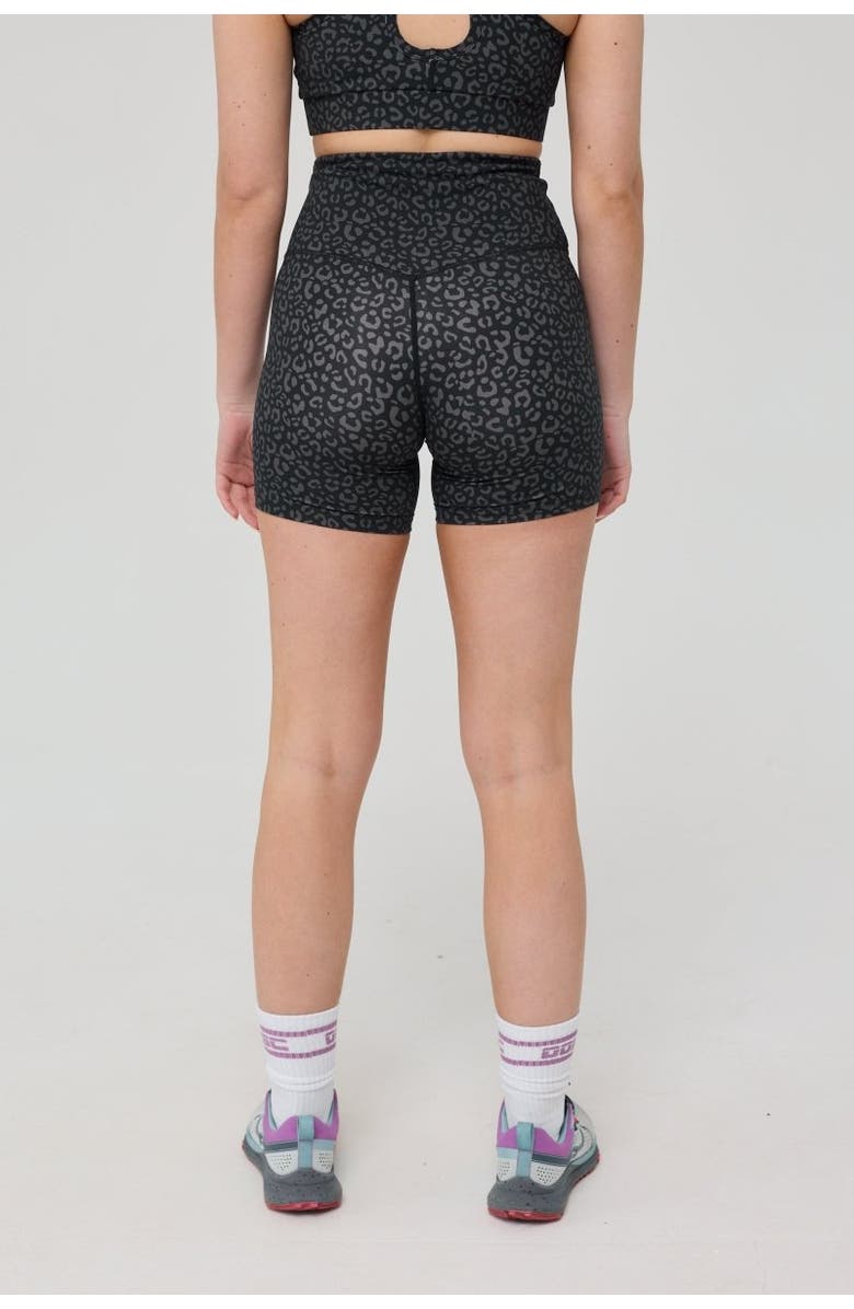 OOSC Infinite High Waisted Shorts - Black Leopard, Alternate, color, Black Leopard