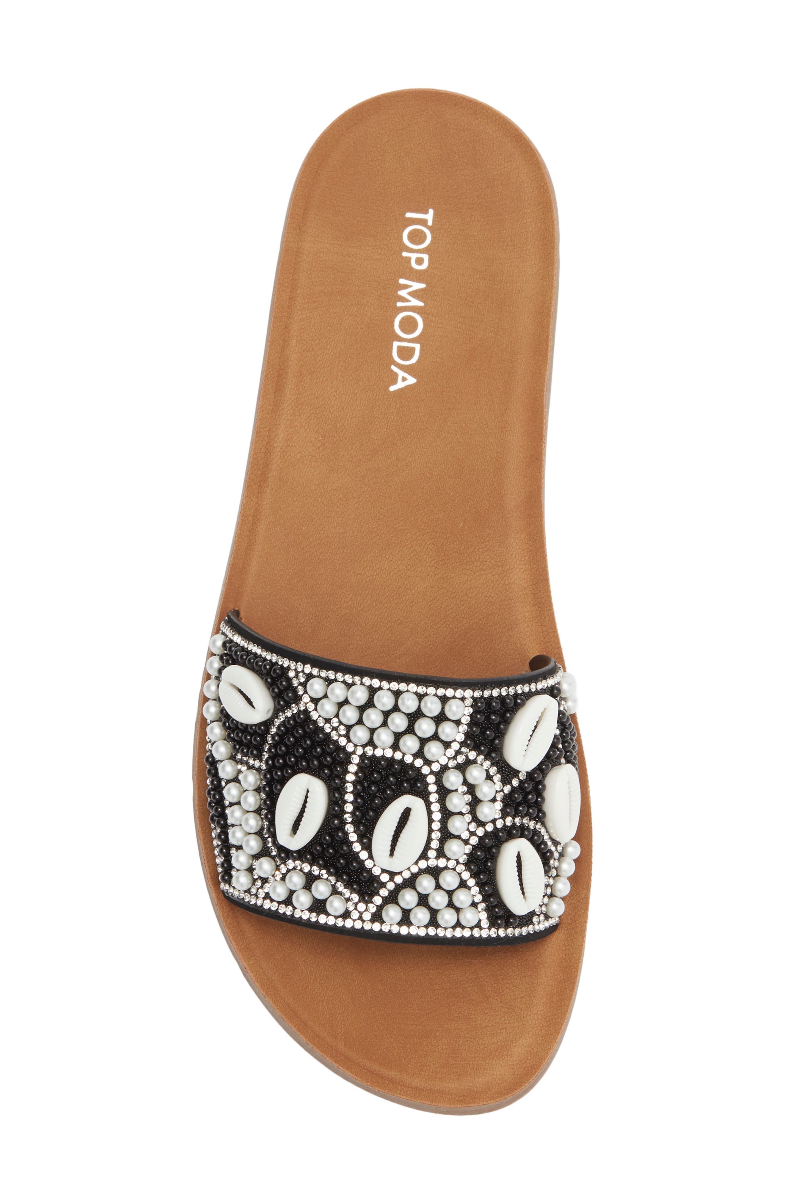 TOP MODA Northern Slide Sandal, Alternate, color, Black Nubuck