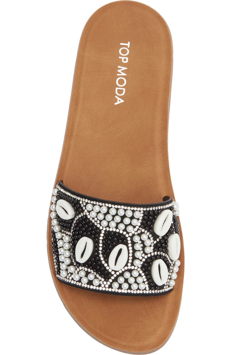 TOP MODA Northern Slide Sandal, Alternate, color, Black Nubuck