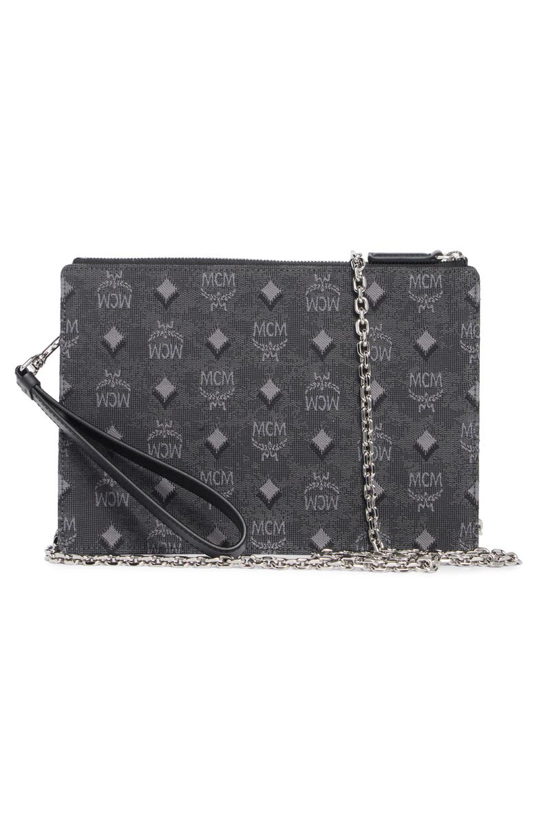 MCM Aren Wallet on a Chain, Alternate, color, Dark Grey