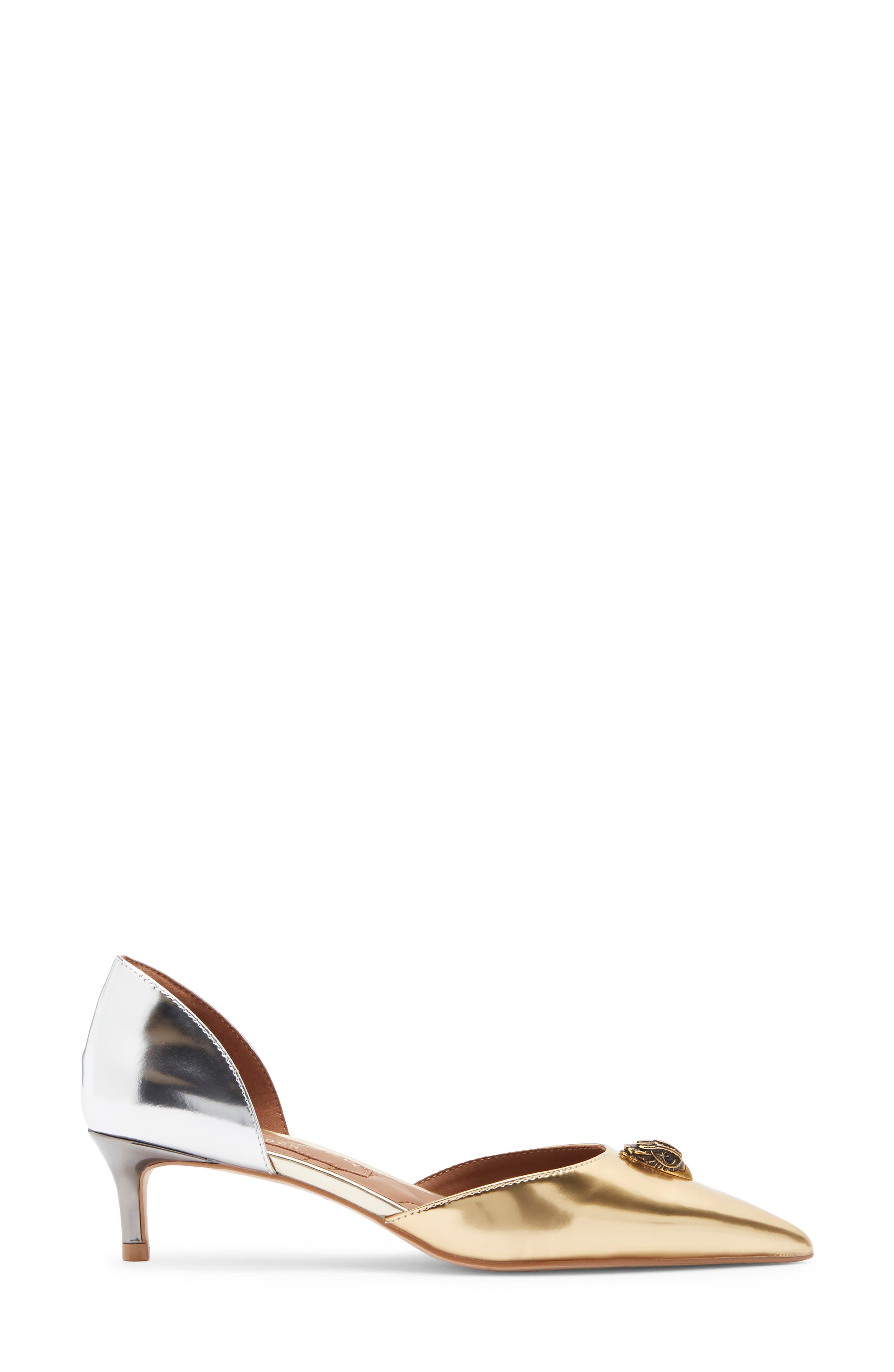 Kurt Geiger London Belgravia d'Orsay Pump, Alternate, color, Gold/Silver
