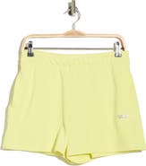 DKNY Metallic Logo High Rise French Terry Shorts