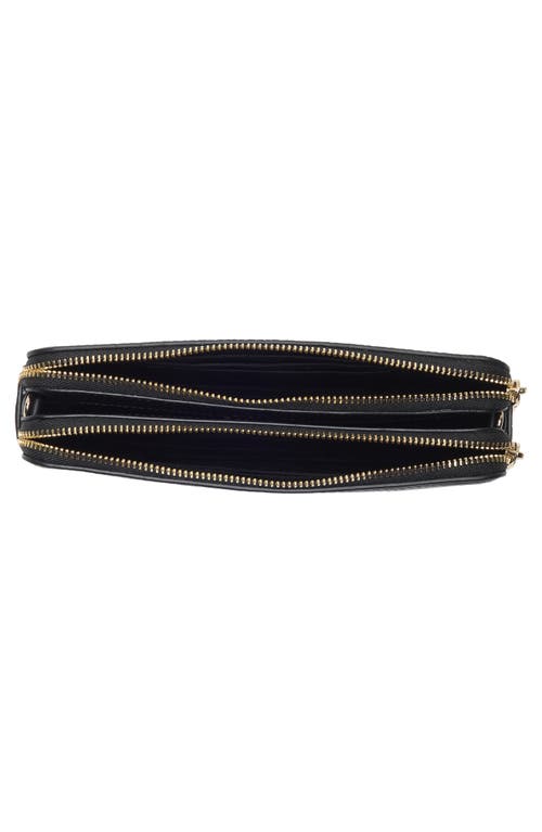 Kate Spade New York Taylor Pebbled Leather Double Zip Crossbody Bag In Black