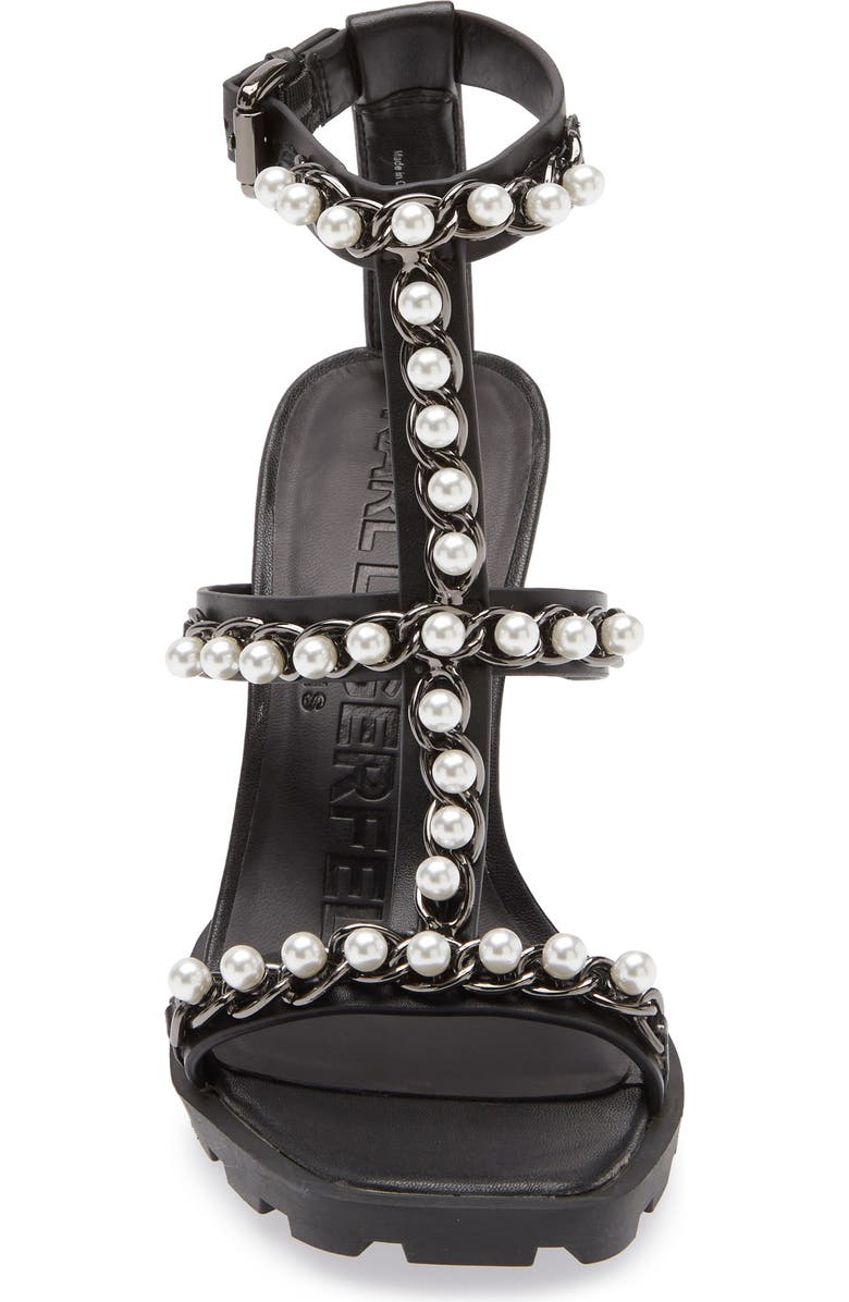 KARL LAGERFELD PARIS Midge T-Strap Sandal, Alternate, color, Black