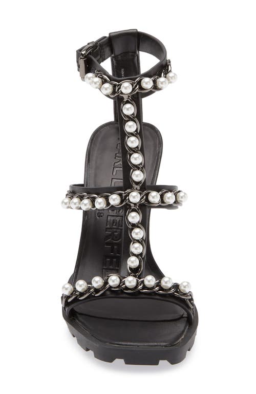 Karl Lagerfeld Paris Midge T-strap Sandal In Black