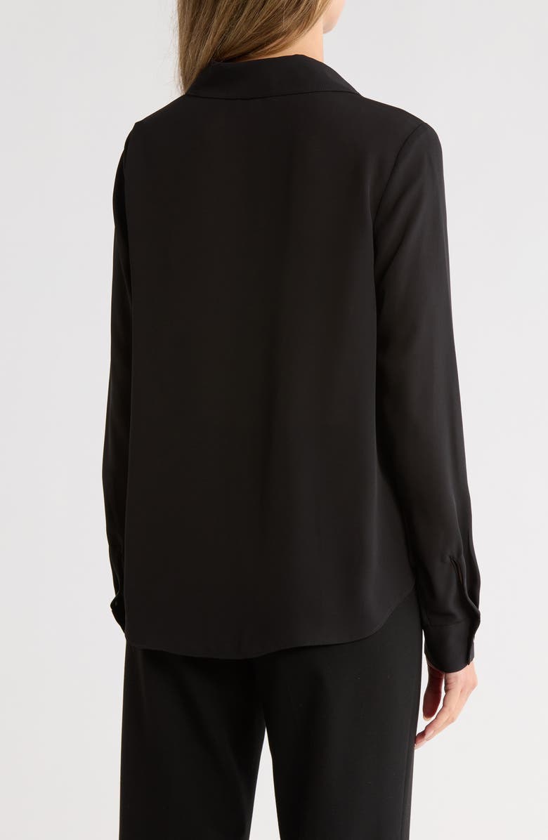 Gemma + Jane Crossover Long Sleeve High-Low Top, Alternate, color, Black