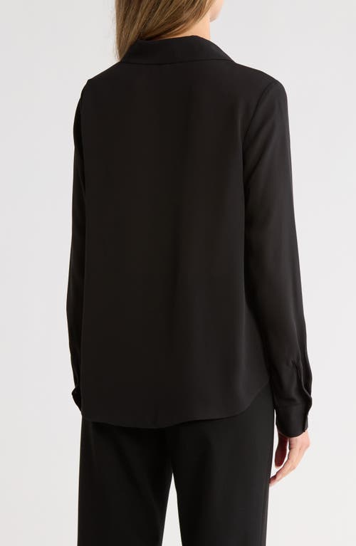 Gemma + Jane Crossover Long Sleeve High-low Top In Black