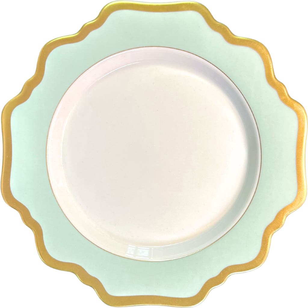 Anna Weatherley Aqua Rimmed Salad Plate In Aqua Green