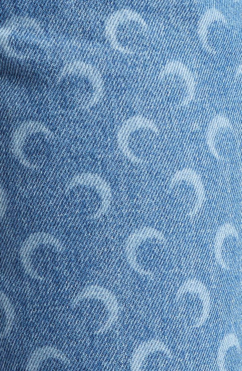 Marine Serre Crescent Moon Straight Leg Jeans, Alternate, color, 