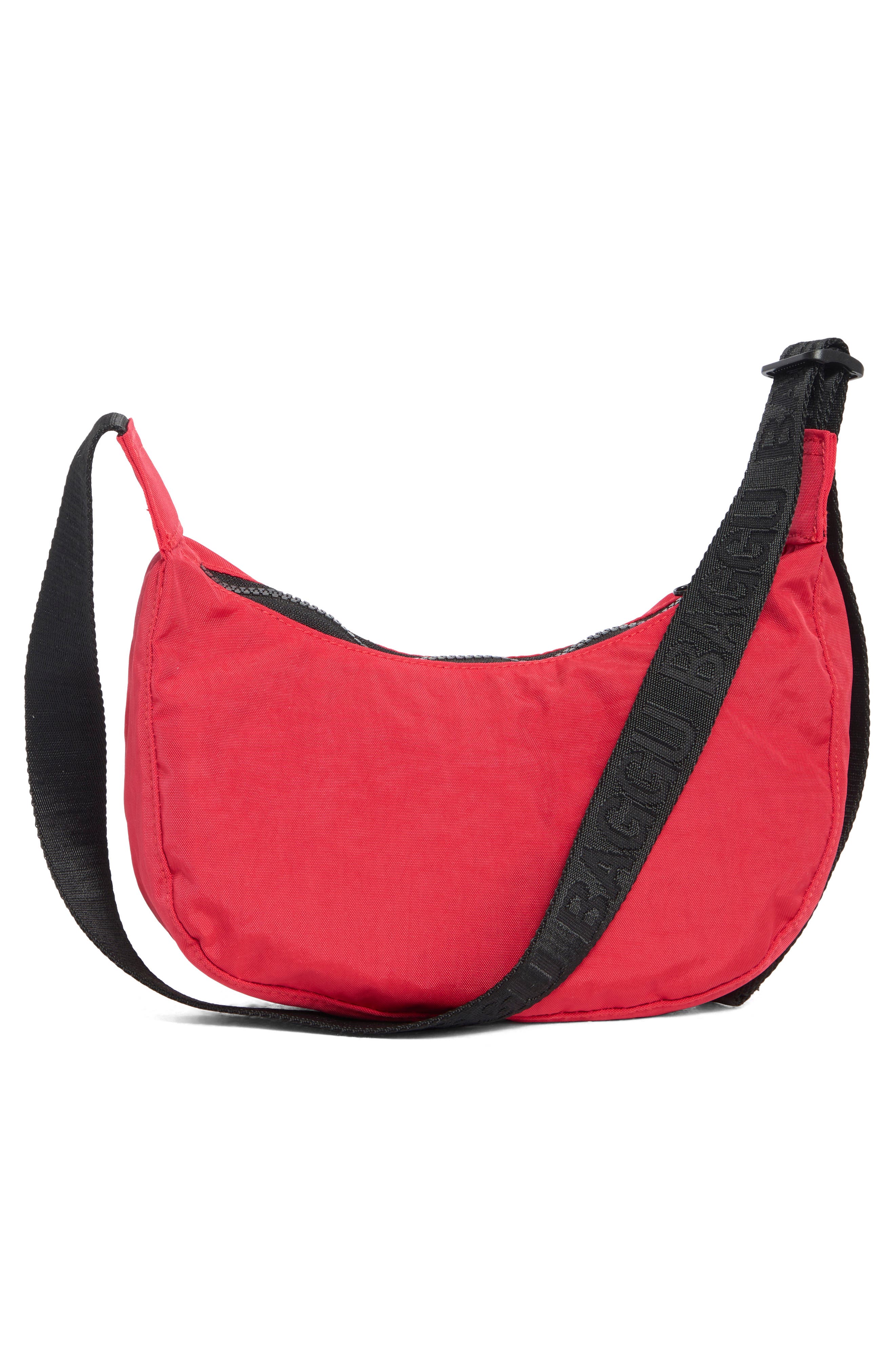 Baggu Small Nylon Crescent Bag, Alternate, color, Candy Apple
