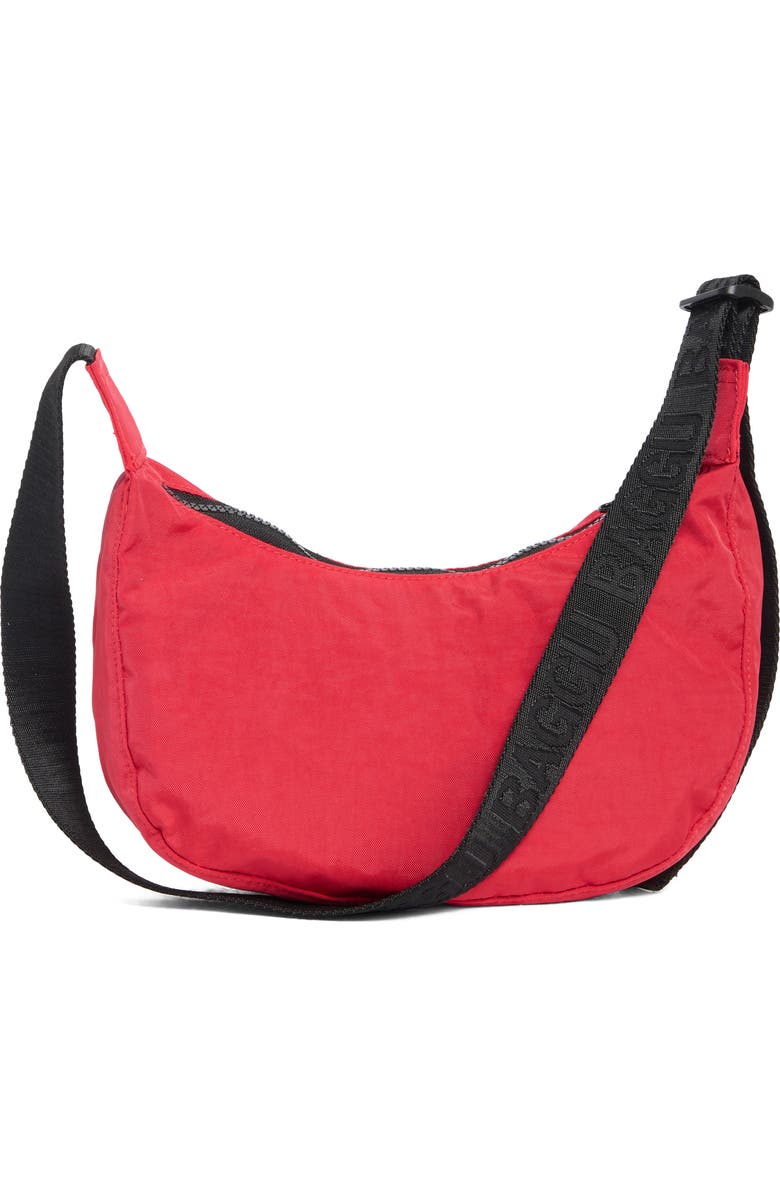 Baggu Small Nylon Crescent Bag, Alternate, color, Candy Apple